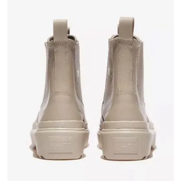 Converse Chuck Taylor All Star Lugged Leather Chelsea Boots Beige A08395C - Picture 3 of 6